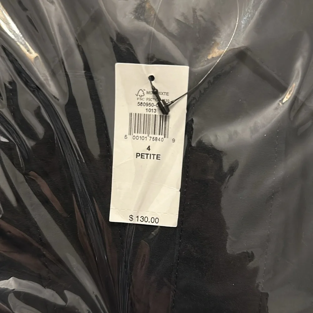 NWT! Black Banana Republic Collar-Neck Poplin Midi Dress - Multiple 🦋⭐️ - Picture 8 of 8